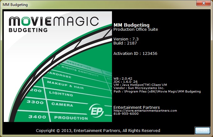 Movie Magic Budgeting 7.3.2187