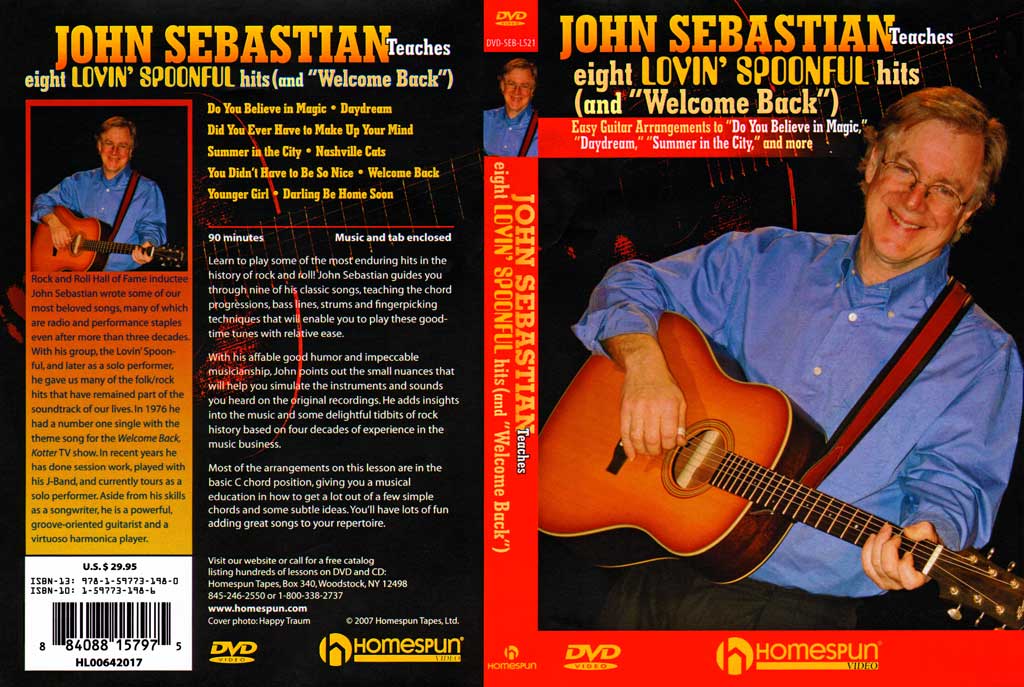 Homespun – John Sebastian – Teaches 8 Lovin’ Spoonful Hits – DVD (2007)