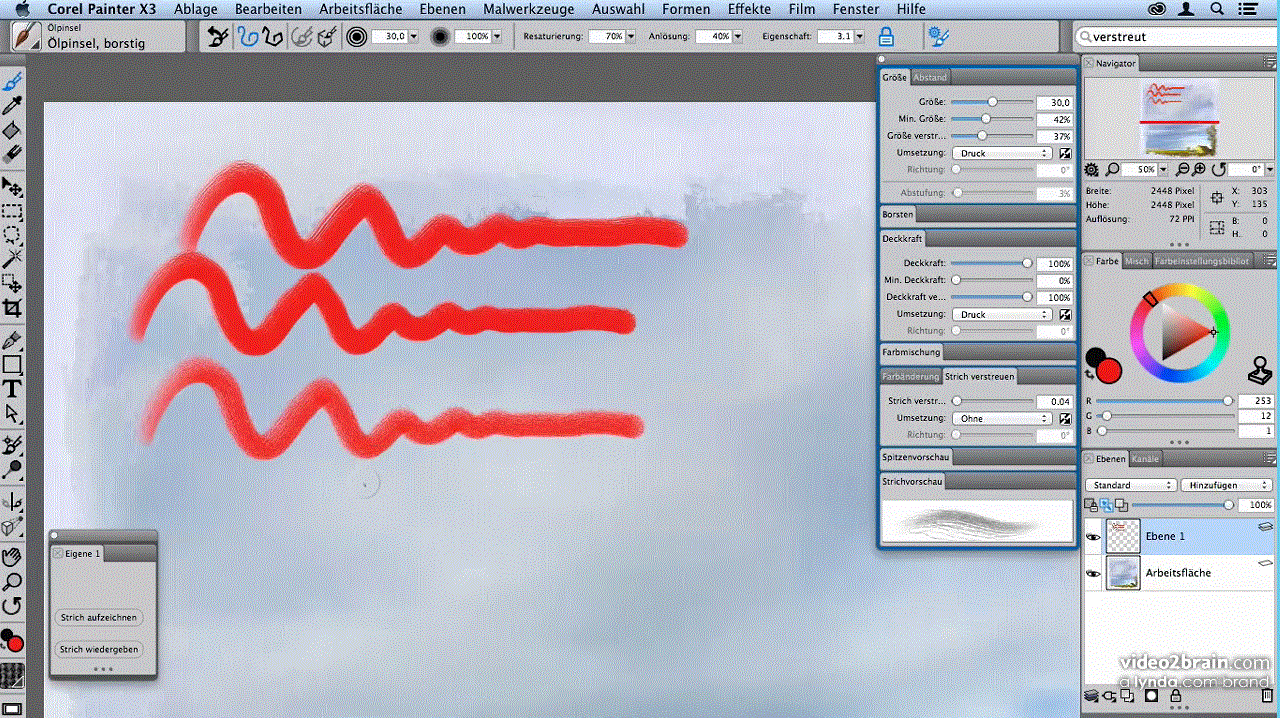  Neu in Corel Painter X3 Universelles Verstreuen, Farbauftrag-Palette, Side-by-Side-Klonen, Perspektivhilfslinien