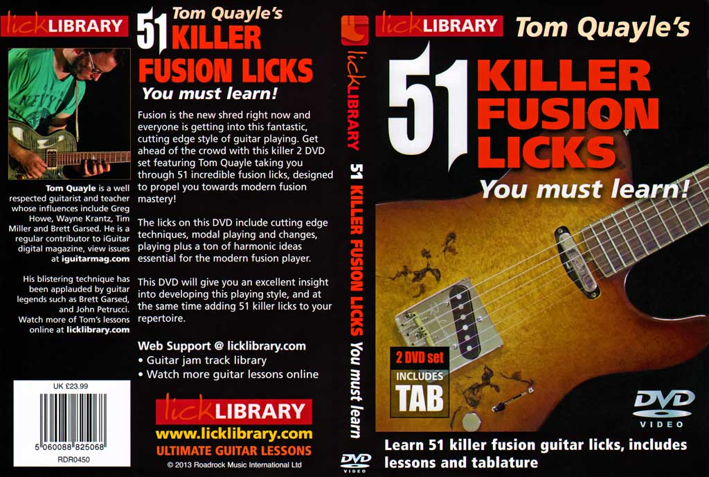 Lick Library – Tom Quayle – 51 – Killer Fusion Licks – DVD (2013) 吉他课程