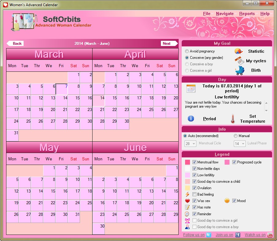 Women's Advanced Calendar 5.2.2.0