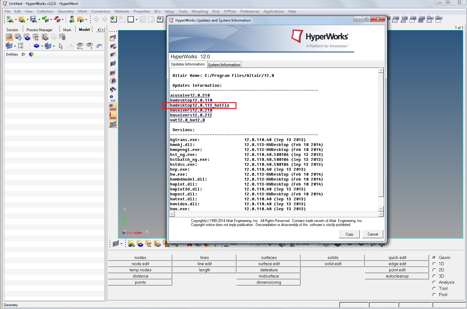 Altair HyperWorks 12.0.113 (311) Update