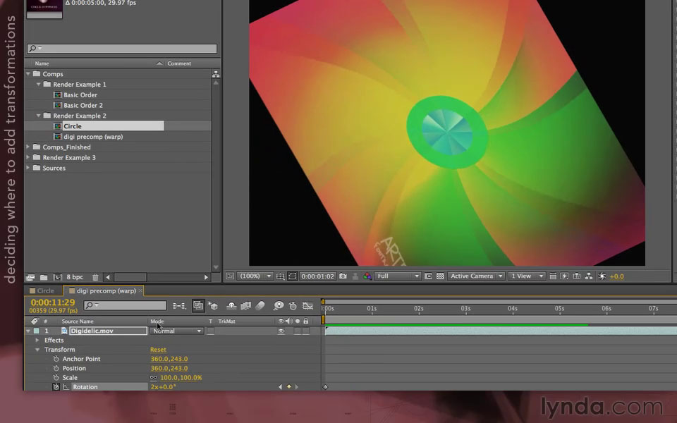 After Effects Apprentice 08: Nesting and Precomposing