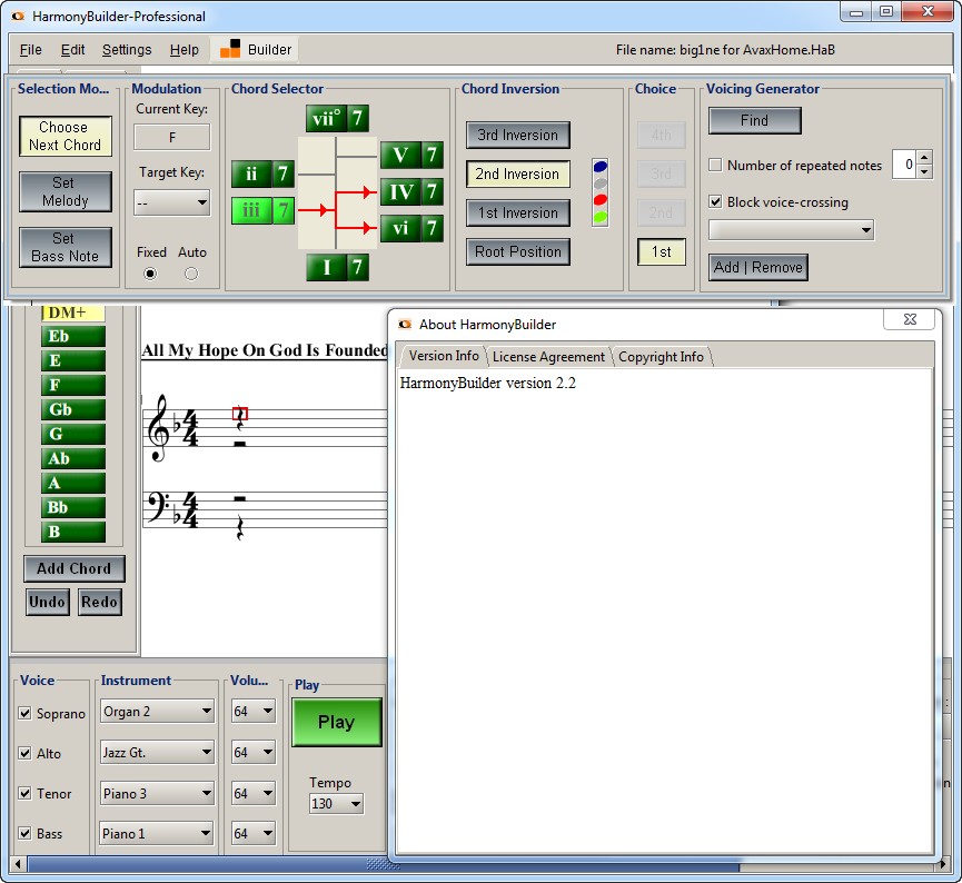 HarmonyBuilder Professional 2.2