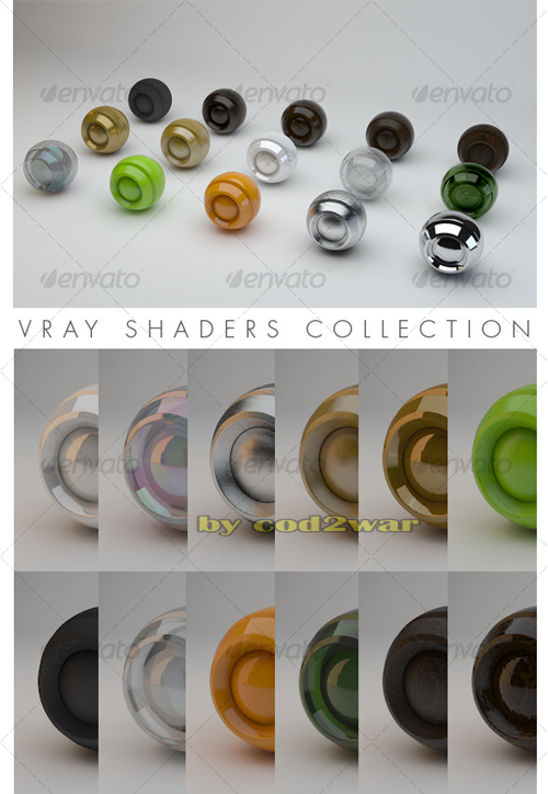 V-Ray materials collection on categories