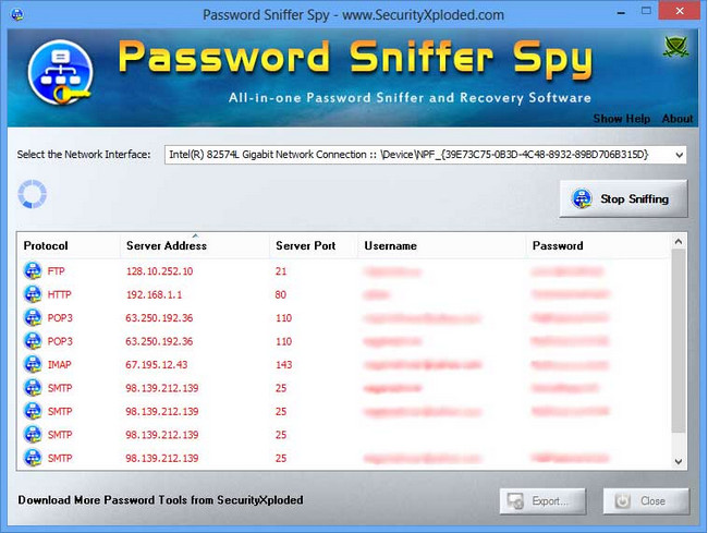 Password Sniffer Spy 2.0