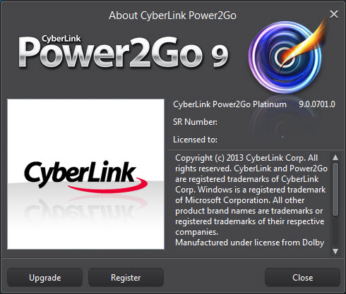 CyberLink Power2Go Platinum 9.0.0701.0 Multilingual