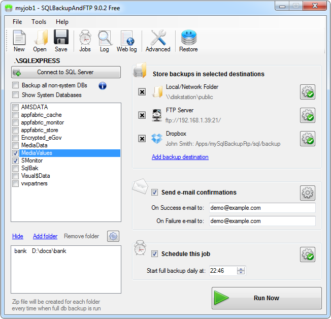 Pranas SQLBackupAndFTP Professional v9.0.31