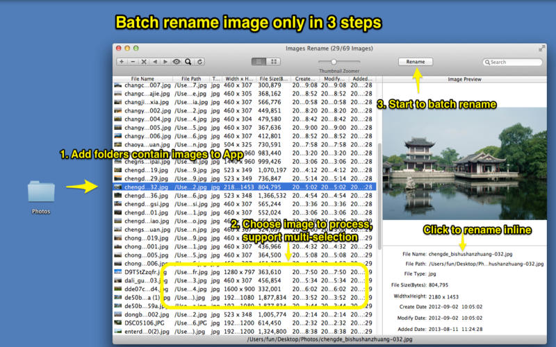 Images Rename v1.4 Mac OS X