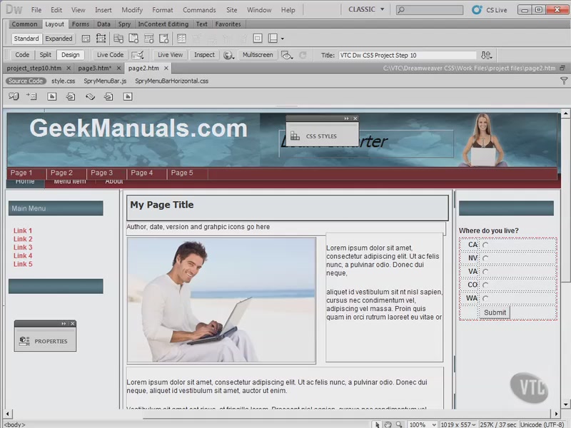 VTC - Adobe Dreamweaver CS5