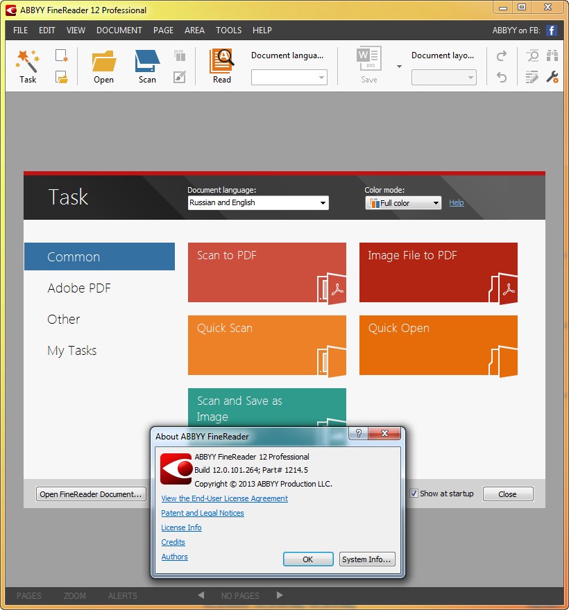ABBYY FineReader 12.0.101.264 Professional Edition 