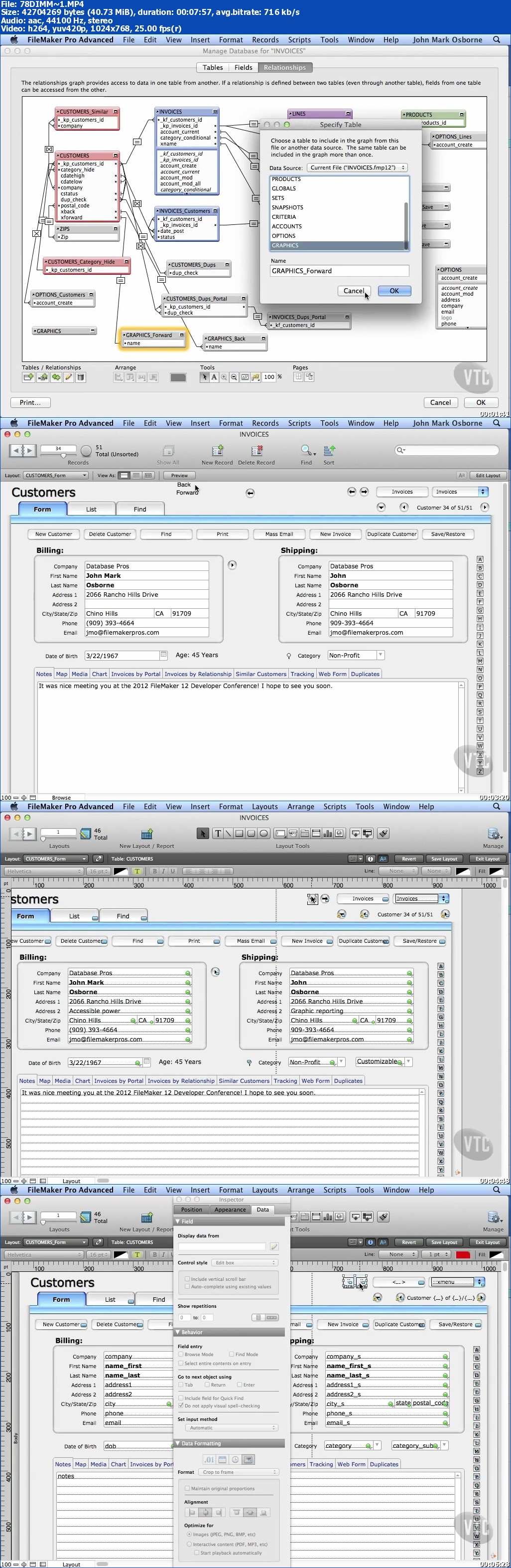 VTC - Filemaker Pro 12 Advanced