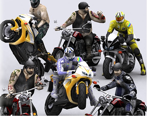 3DRT Motorbikes Package animated 1.1