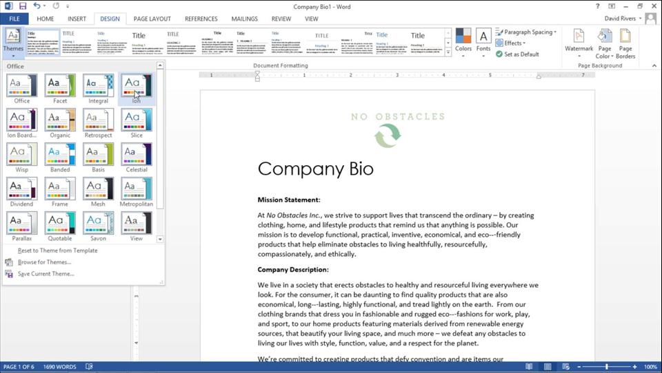 Building Templates in Word