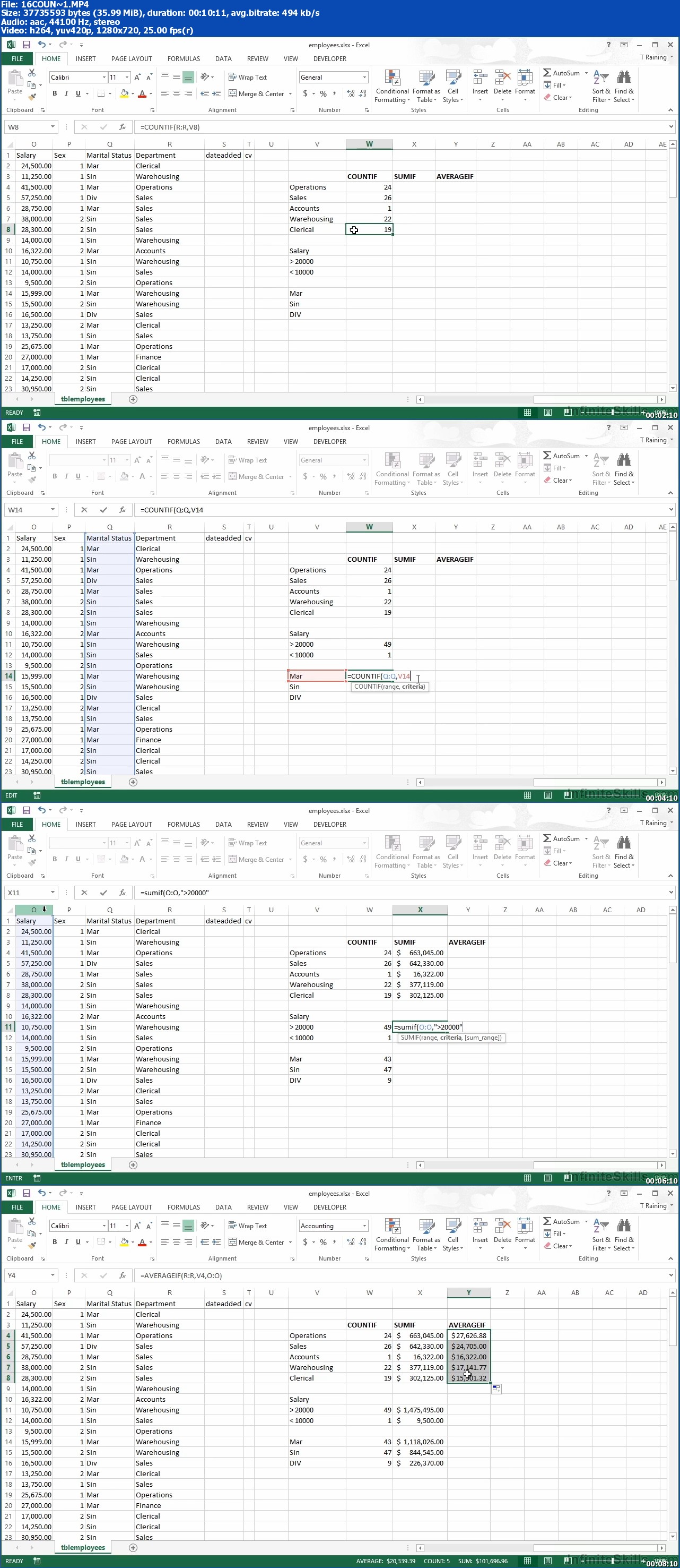 InfiniteSkills - Microsoft Excel Advanced Formulas And Functions (Reposted)