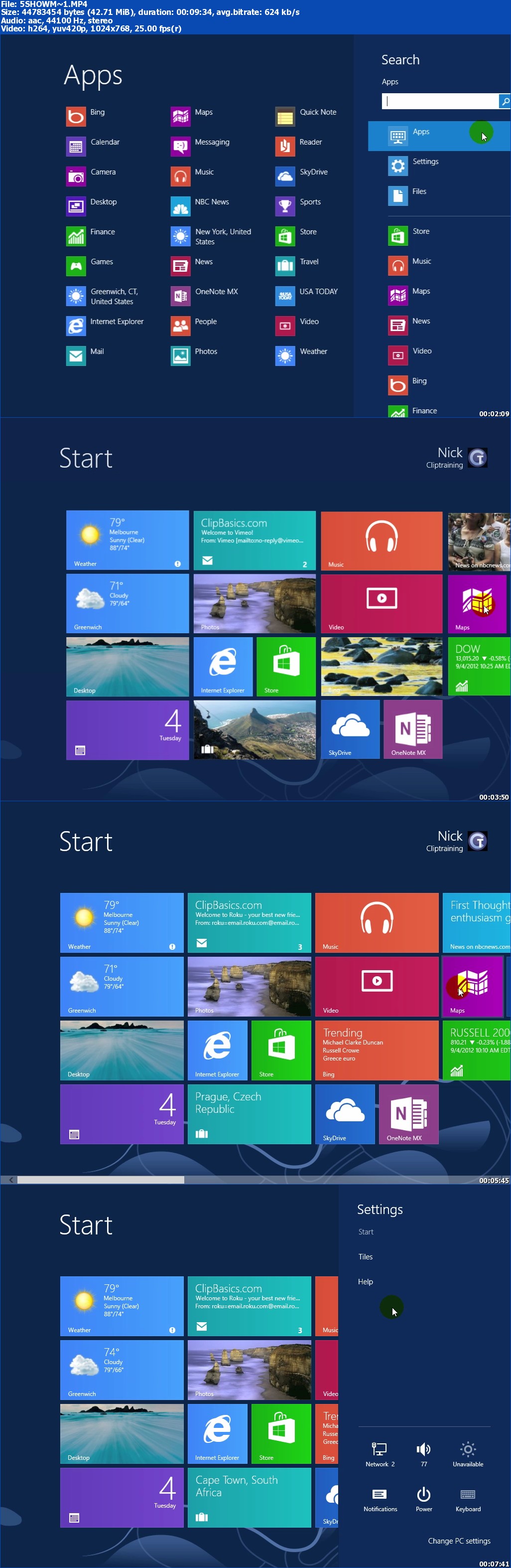 Que Video - Using Windows 8