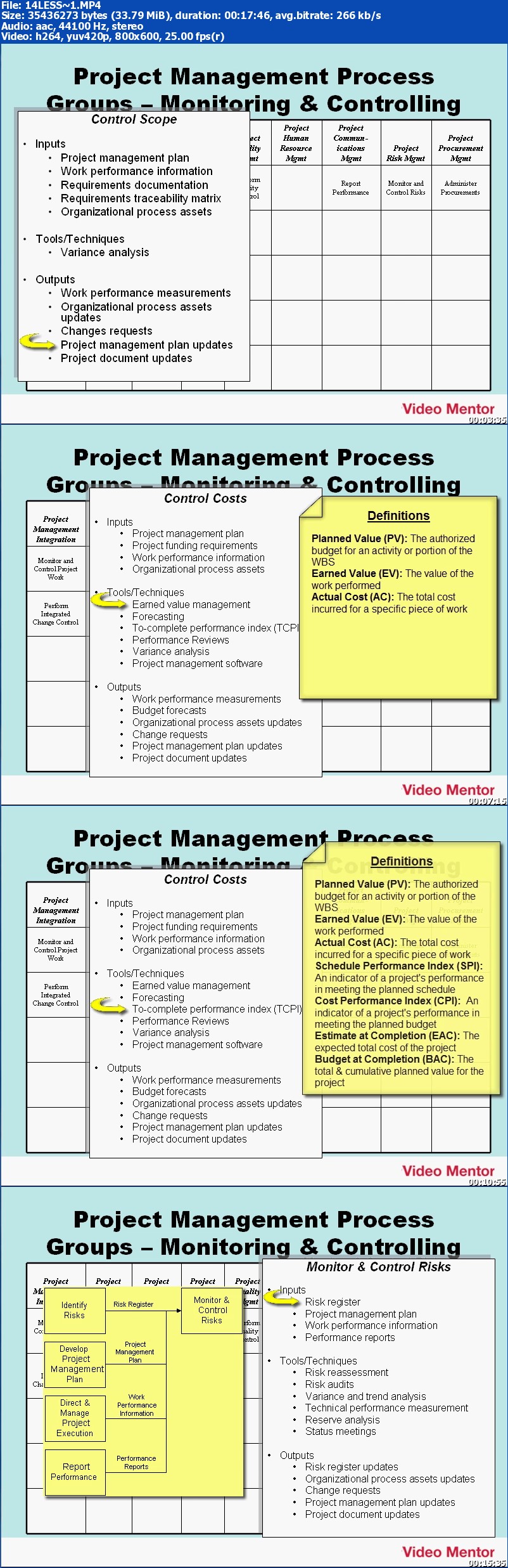 Pearson Certification - PMP (PMBOK4) Video Mentor