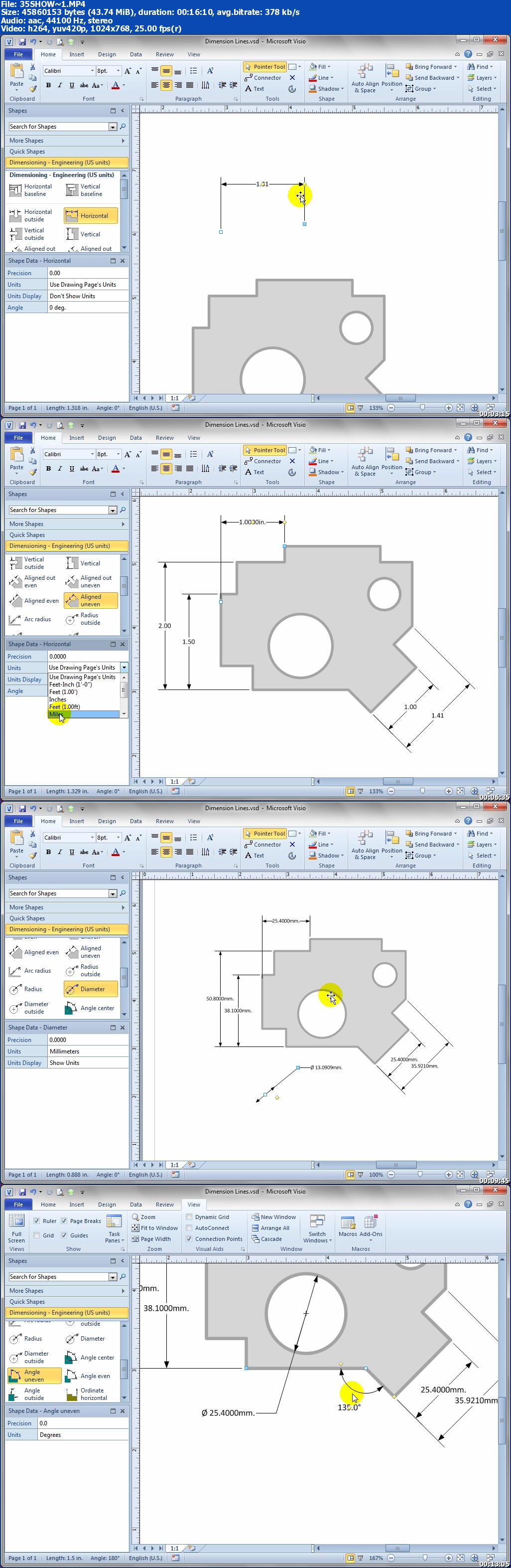 Que Video - USING Microsoft Visio 2010