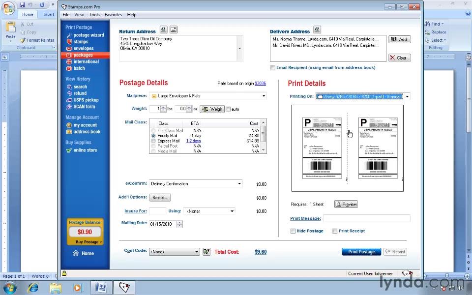 Word 2007: Creating Envelopes and Labels