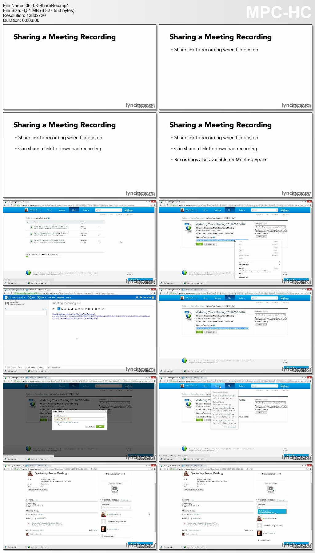 Lynda - Up and Running with WebEx Meetings