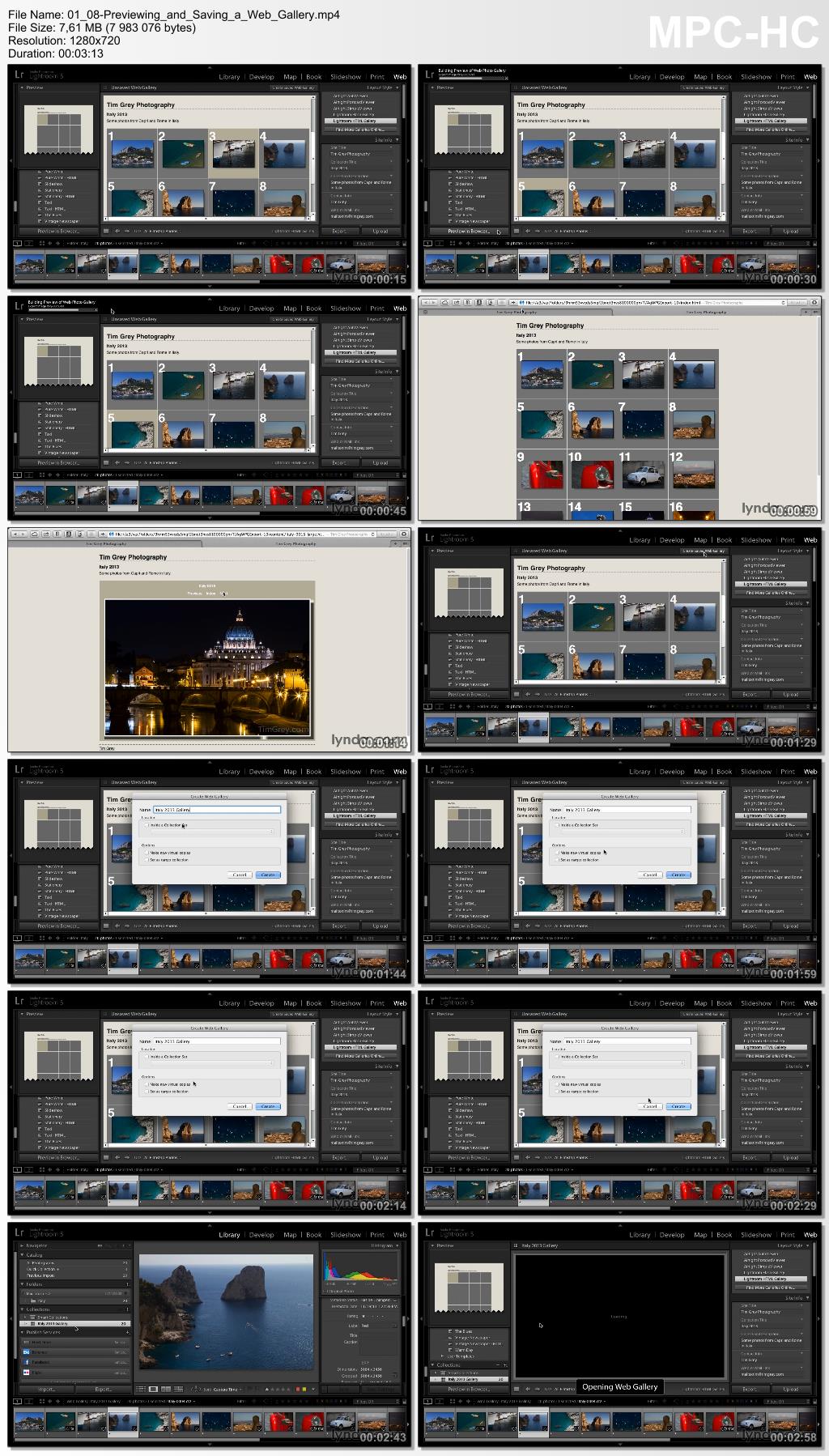 Lynda - Lightroom 5: 06 Creating Web Galleries