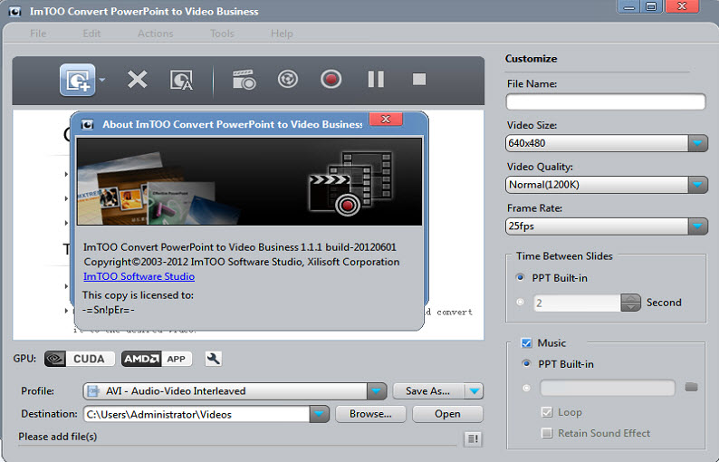 ImTOO Convert PowerPoint to Video Business 1.1.1 Build-20120601 Multilingual + Portable