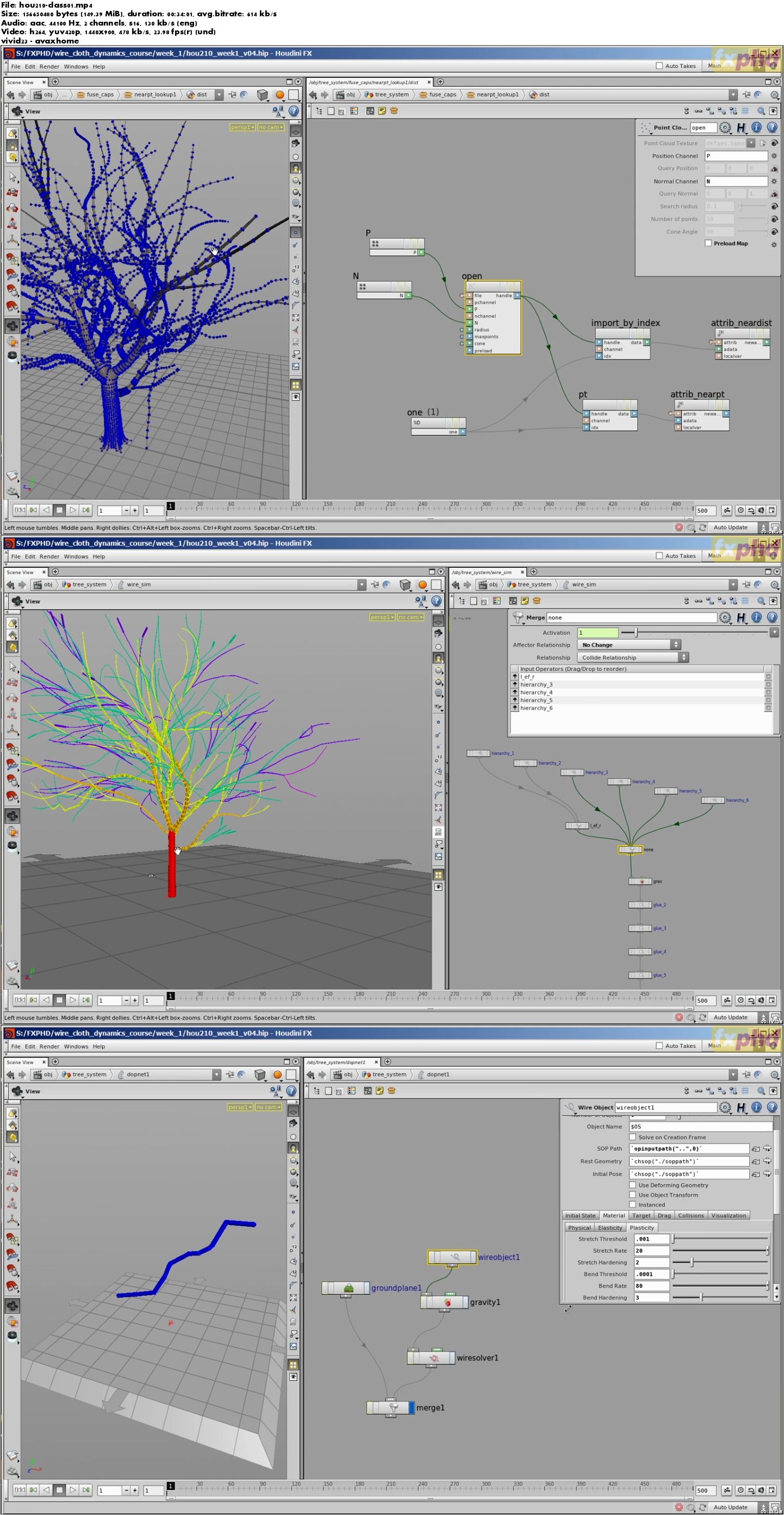 fxphd - HOU210: Houdini Wire and Cloth Dynamics