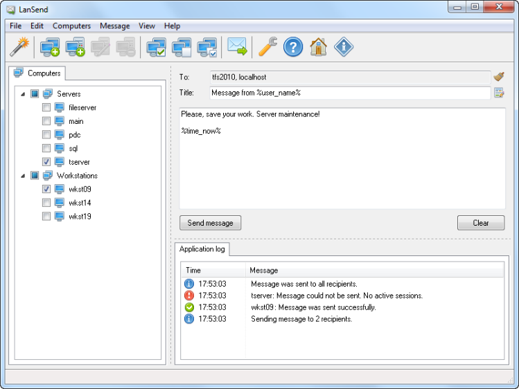 LizardSystems LanSend 2.0.0