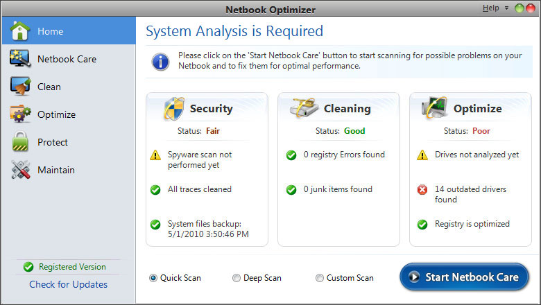 Systweak Netbook Optimizer 1.0.0.9150