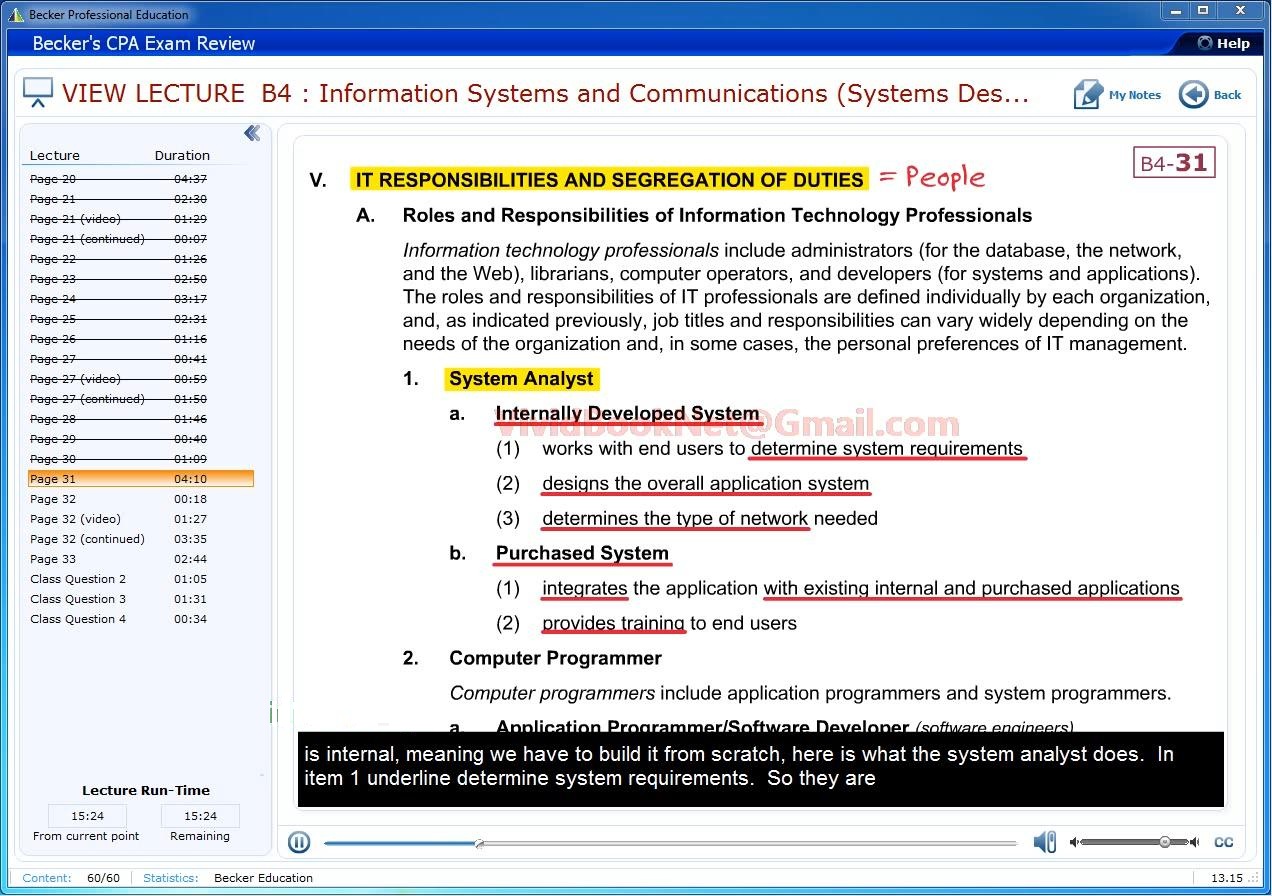 Becker CPA Exam Review 2014 - Business Environment and Concepts (BEC)