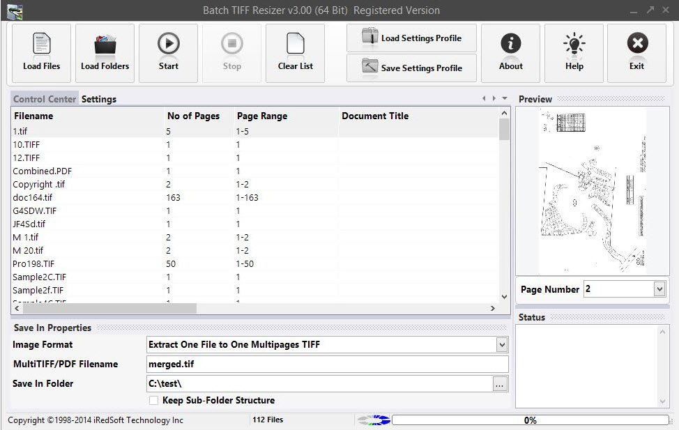 Batch TIFF Resizer 3.04