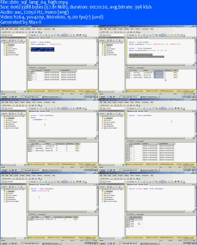 CBT Nuggets - Database Various SQL Languages