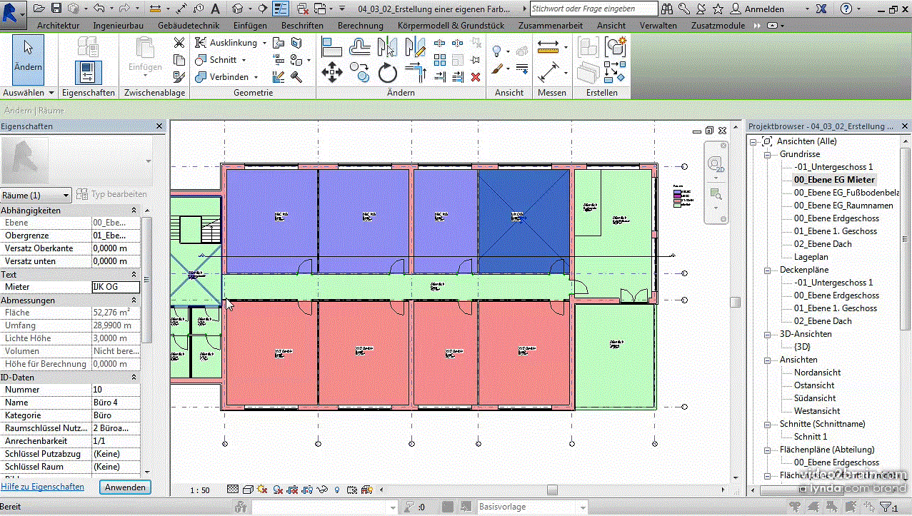  Autodesk Revit: Räume und Flächen Erstellen, bearbeiten, beschriften, ausarbeiten