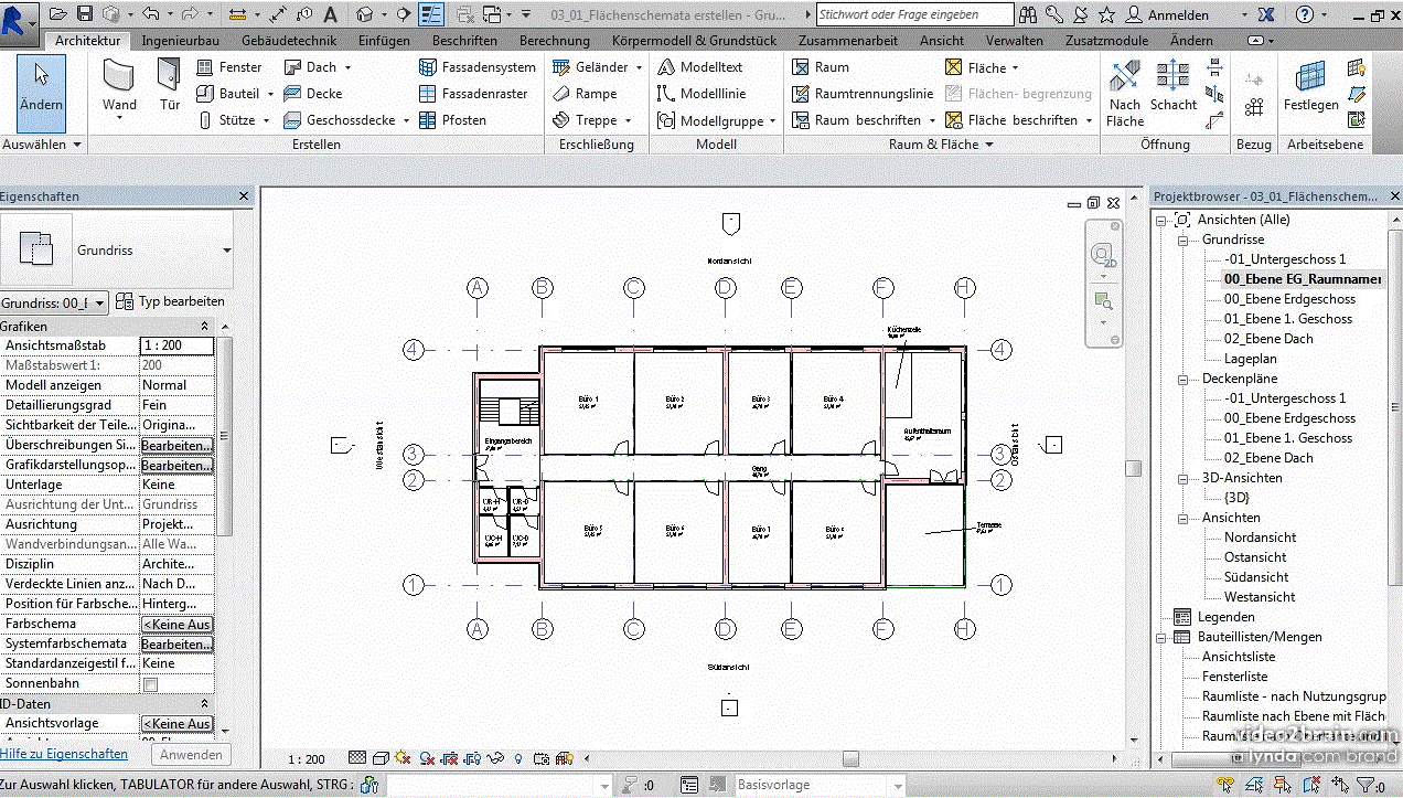  Autodesk Revit: Räume und Flächen Erstellen, bearbeiten, beschriften, ausarbeiten