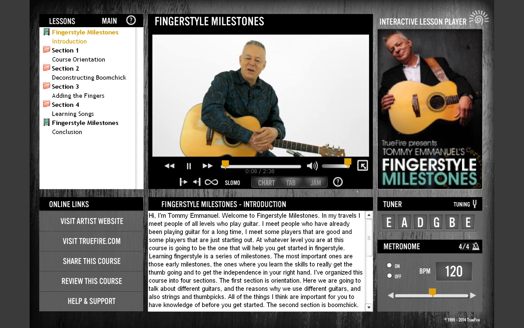 Truefire - Tommy Emmanuel's Fingerstyle Milestones (2014)