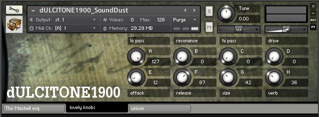 sound DUST dULCITONE1900 KONTAKT