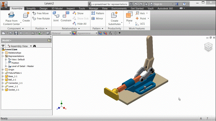 Utilizing Design Representations in Inventor