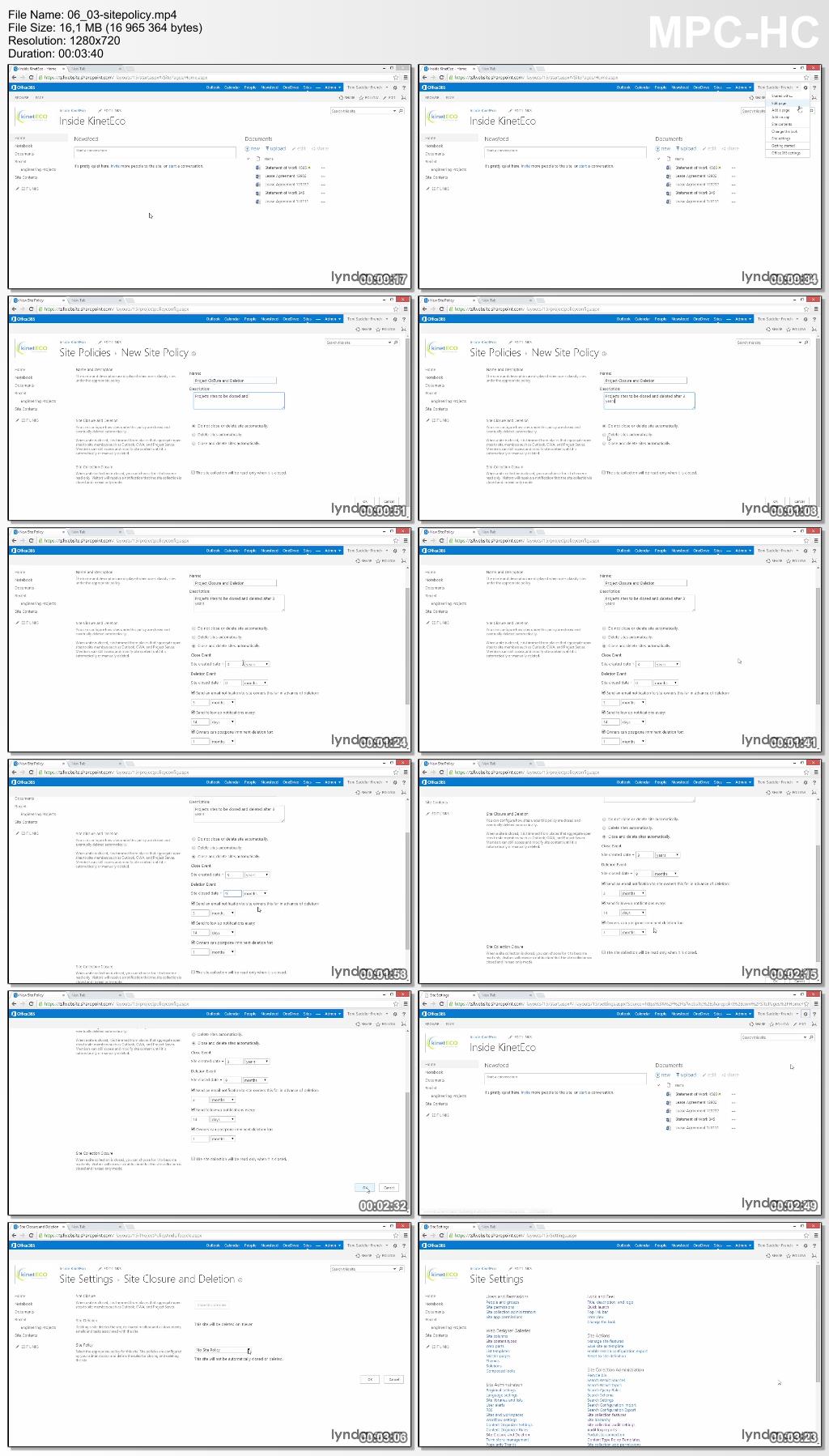 Lynda - Managing Records in SharePoint