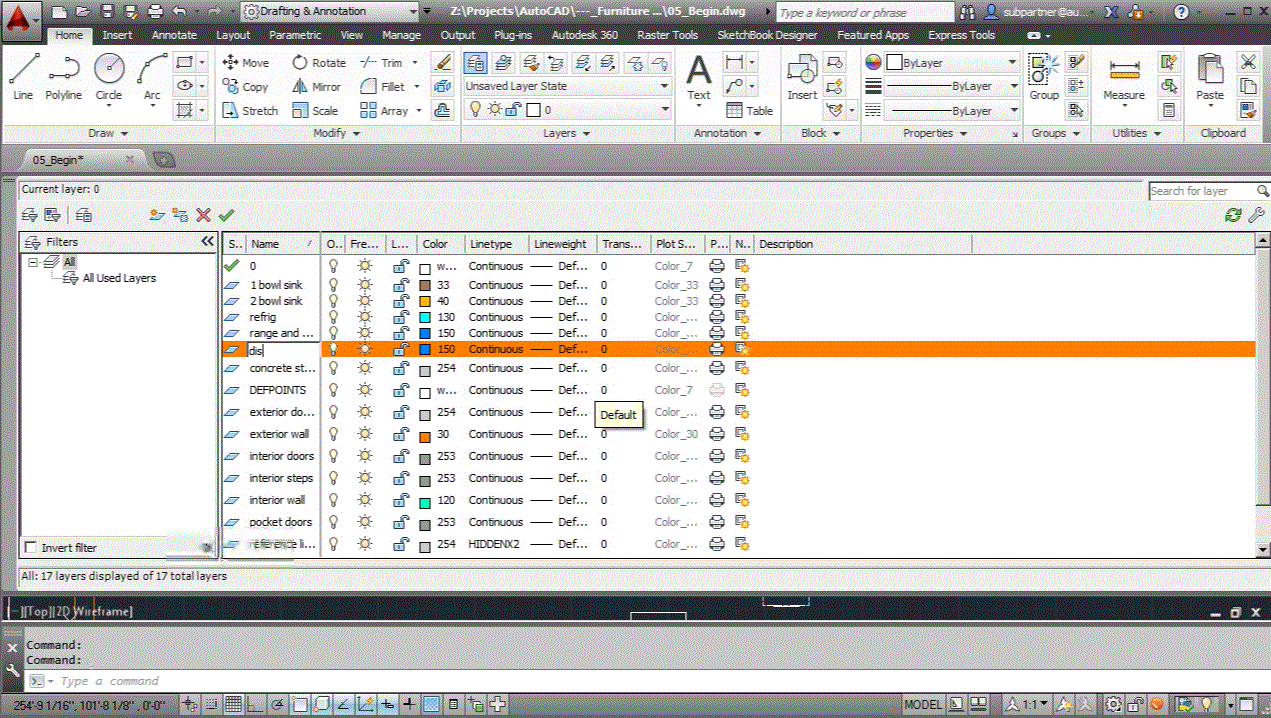 Creating Furniture, Fixture and Appliance Symbols in AutoCAD