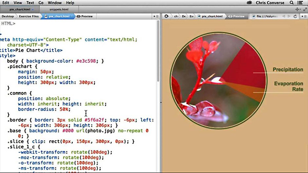 Lynda - Design the Web: Pie Charts with CSS