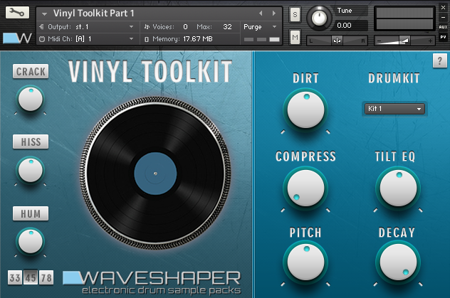 Waveshaper Vinyl Toolkit KONTAKT