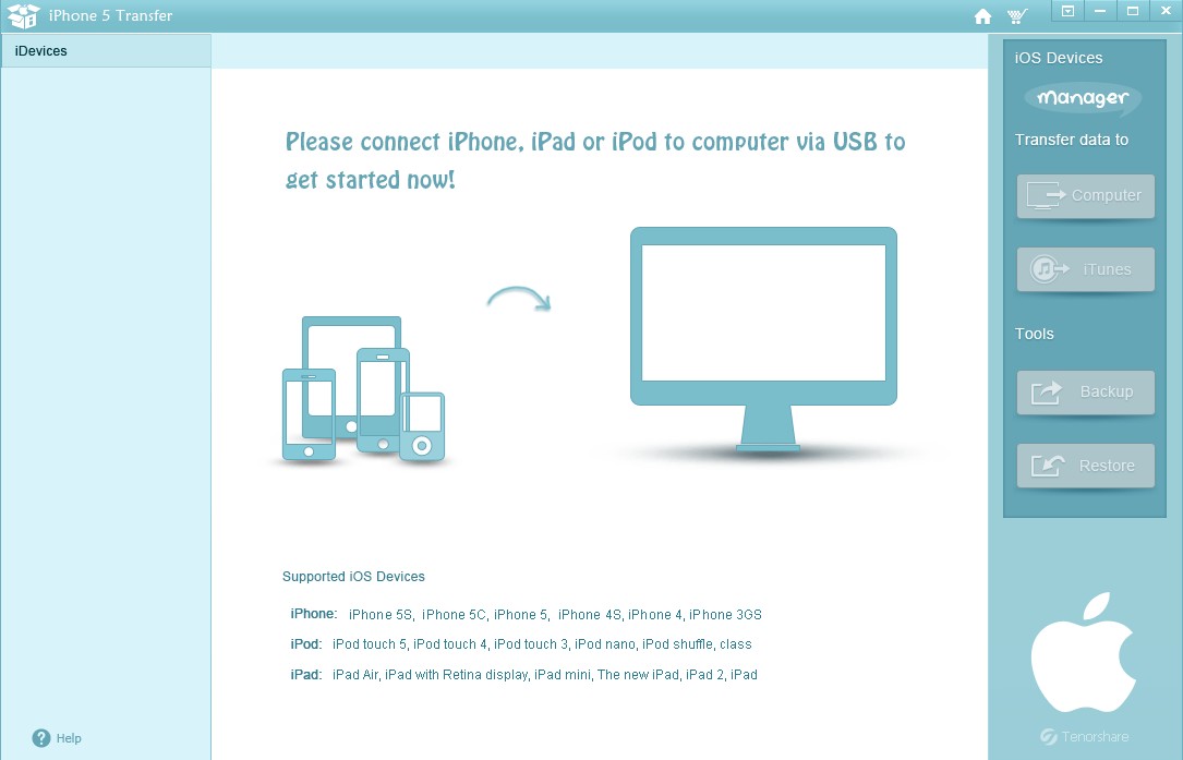 Tenorshare iPhone 5 Transfer 1.1.0.0 Build 1887