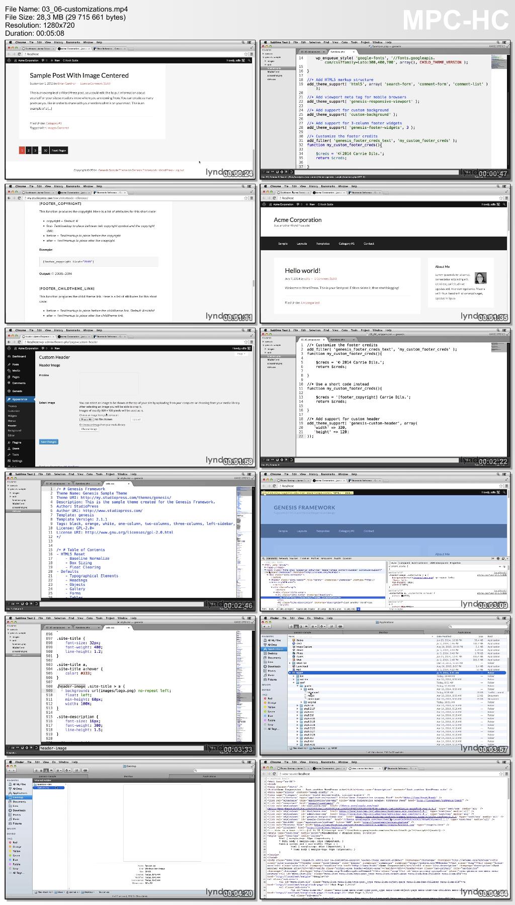 Lynda - Customizing Themes with Genesis for WordPress