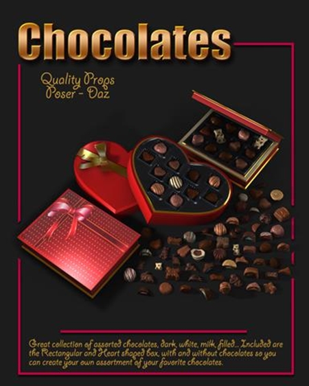 Poser DAZ Exnem Chocolates Props