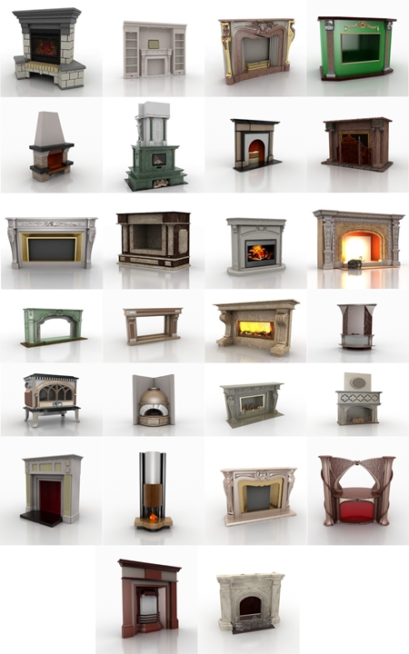 3D Models Fireplaces