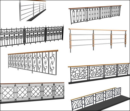 Iron Railings 3D models