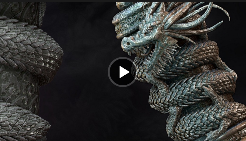 Dixxl Tuxxs – Sculpting a Dragon Scroll Asset in ZBrush