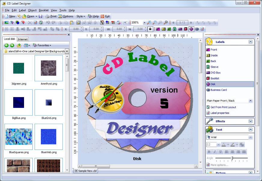 Dataland CD Label Designer 5.2 build 585