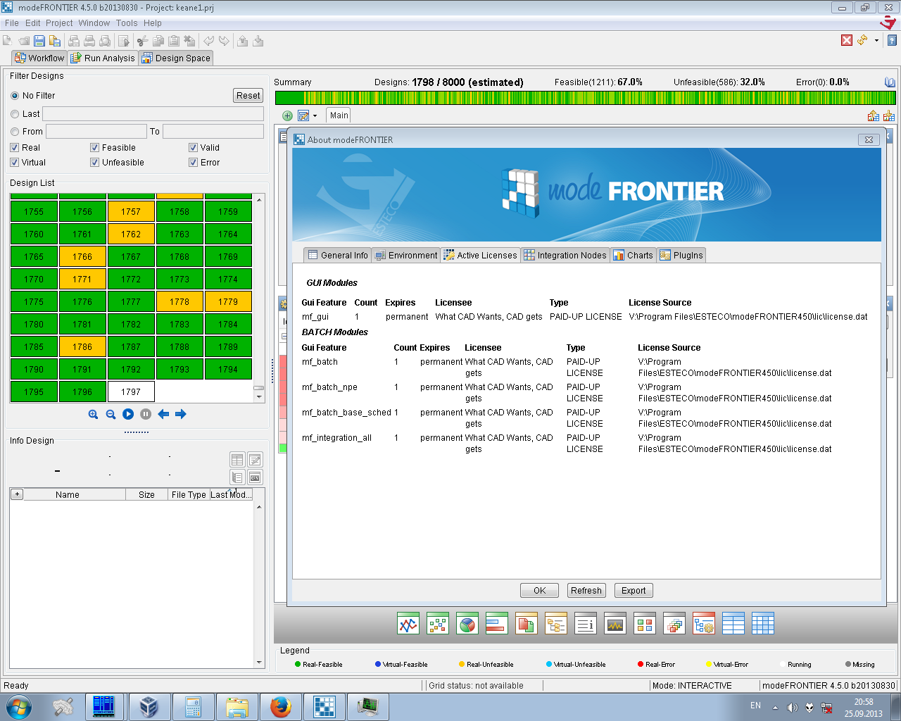 ESTECO modeFRONTIER 4.5.0