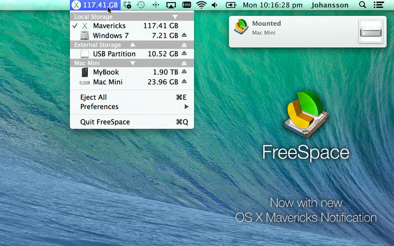 FreeSpace v1.2.6 Mac OS X